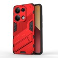 For Xiaomi Redmi Note 13 Pro 4G Global Punk Armor 2 in 1 PC + TPU Phone Case with Holder(Red)