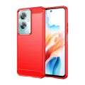 For OPPO A79 5G Carbon Fiber Brushed Texture TPU Phone Case(Red)