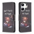 For Infinix Zero 30 4G Colored Drawing Pattern Leather Phone Case(Bear)