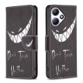 For Infinix Hot 30 Play NFC Colored Drawing Pattern Leather Phone Case(Smirk)