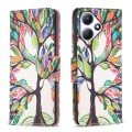 For Infinix Hot 30 Play NFC Colored Drawing Pattern Leather Phone Case(Tree Life)