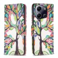 For Infinix Note 30i Colored Drawing Pattern Leather Phone Case(Tree Life)