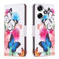 For Infinix Hot 30 Colored Drawing Pattern Leather Phone Case(Butterflies)