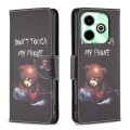 For Infinix Hot 40i Colored Drawing Pattern Leather Phone Case(Bear)