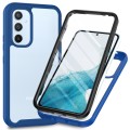 For Samsung Galaxy A54 5G Two-layer Integrated Transparent TPU + PC + PET Protective Phone Case(Blue