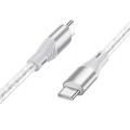 Borofone BX96 PD60W USB-C / Type-C to USB-C / Type-C Silicone Fast Charging Data Cable, Length: 1m(G