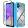 For Samsung Galaxy A05 Starry Sky Solid Color Shockproof TPU Clear PC Phone Case(Sky Blue)