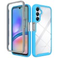 For Samsung Galaxy A05s Starry Sky Solid Color Shockproof TPU Clear PC Phone Case(Sky Blue)