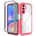 For Samsung Galaxy A05s Starry Sky Solid Color Shockproof TPU Clear PC Phone Case(Pink)