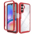 For Samsung Galaxy A05s Starry Sky Solid Color Shockproof TPU Clear PC Phone Case(Red)
