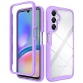 For Samsung Galaxy A05s Starry Sky Solid Color Shockproof TPU Clear PC Phone Case(Purple)