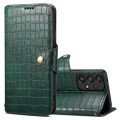 For Samsung Galaxy A23 5G Denior Crocodile Texture Oil Edge Leather Phone Case(Green)