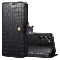 For Samsung Galaxy S24+ 5G Denior Crocodile Texture Oil Edge Leather Phone Case(Black)