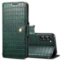 For Samsung Galaxy S24 5G Denior Crocodile Texture Oil Edge Leather Phone Case(Green)
