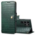 For Samsung Galaxy S23 Ultra 5G Denior Crocodile Texture Oil Edge Leather Phone Case(Green)