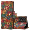 For Samsung Galaxy A53 5G Denior Flower Language Series Cork Fabric Oil Edge Leather Phone Case(Spri