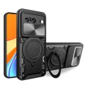 For Google Pixel 8 5G CD Texture Sliding Camshield Magnetic Holder Phone Case(Black)