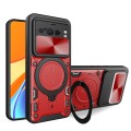 For Google Pixel 8 Pro 5G CD Texture Sliding Camshield Magnetic Holder Phone Case(Red)