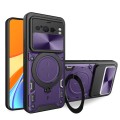 For Google Pixel 8 Pro 5G CD Texture Sliding Camshield Magnetic Holder Phone Case(Purple)