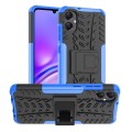 For Samsung Galaxy A05 4G Tire Texture TPU + PC Phone Case with Holder(Blue)
