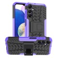 For Samsung Galaxy A15 Tire Texture TPU + PC Phone Case with Holder(Purple)