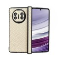 For Huawei Mate X5 Three-piece Set Woven Texture Folding PU Phone Case(Gold)