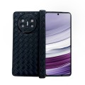 For Huawei Mate X5 Three-piece Set Woven Texture Folding PU Phone Case(Black)
