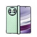 For Huawei Mate X5 Three-piece Set Woven Texture Folding PU Phone Case(Green)
