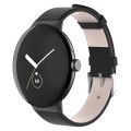 For Google Pixel Watch 2 / Pixel Watch Leather Watch Band(Black)