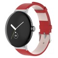 For Google Pixel Watch 2 / Pixel Watch Leather Watch Band(Red)