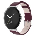 For Google Pixel Watch 2 / Pixel Watch Leather Watch Band(Purple Red)