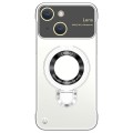 For iPhone 13 Frameless MagSafe Magnetic Holder Phone Case(Silver)