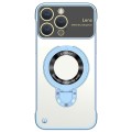 For iPhone 13 Pro Frameless MagSafe Magnetic Holder Phone Case(Blue)