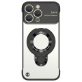 For iPhone 15 Pro Max Frameless MagSafe Magnetic Holder Phone Case(Black)