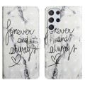 For Samsung Galaxy S24 Ultra 5G Oil Embossed 3D Drawing Leather Phone Case(Words Marble)