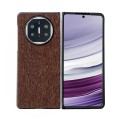 For Huawei Mate X5 Hinge Plush PC Phone Case(Coffee)