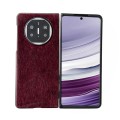 For Huawei Mate X5 Hinge Plush PC Phone Case(Wine Red)