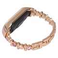 For Xiaomi Mi Band 7 Cute Bear Diamond Metal Watch Band(Rose Gold)