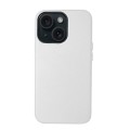 For iPhone 15 Lamb Grain PU Back Cover Phone Case(White)