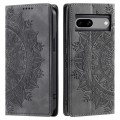 For Google Pixel 7a Totem Embossed Magnetic Leather Phone Case(Grey)