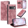 For Google Pixel 7 Pro Totem Embossed Magnetic Leather Phone Case(Rose Gold)