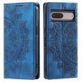 For Google Pixel 7 Totem Embossed Magnetic Leather Phone Case(Blue)
