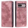 For Google Pixel 7 Totem Embossed Magnetic Leather Phone Case(Rose Gold)
