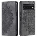 For Google Pixel 6 Pro Totem Embossed Magnetic Leather Phone Case(Grey)