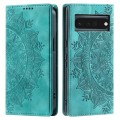 For Google Pixel 6 Pro Totem Embossed Magnetic Leather Phone Case(Green)