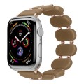 For Apple Watch Series 7 41mm Stretch Resin Watch Band(Cold Brown)