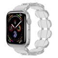 For Apple Watch Series 6 44mm Stretch Resin Watch Band(Transparent)