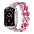 For Apple Watch Series 5 40mm Stretch Resin Watch Band(Peach Red)