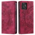 For Motorola Moto G Power 5G 2023 Totem Embossed Magnetic Leather Phone Case(Red)