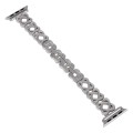 For Apple Watch Ultra 2 49mm Hearts Crossed Diamond Metal Watch Band(Starlight Color)